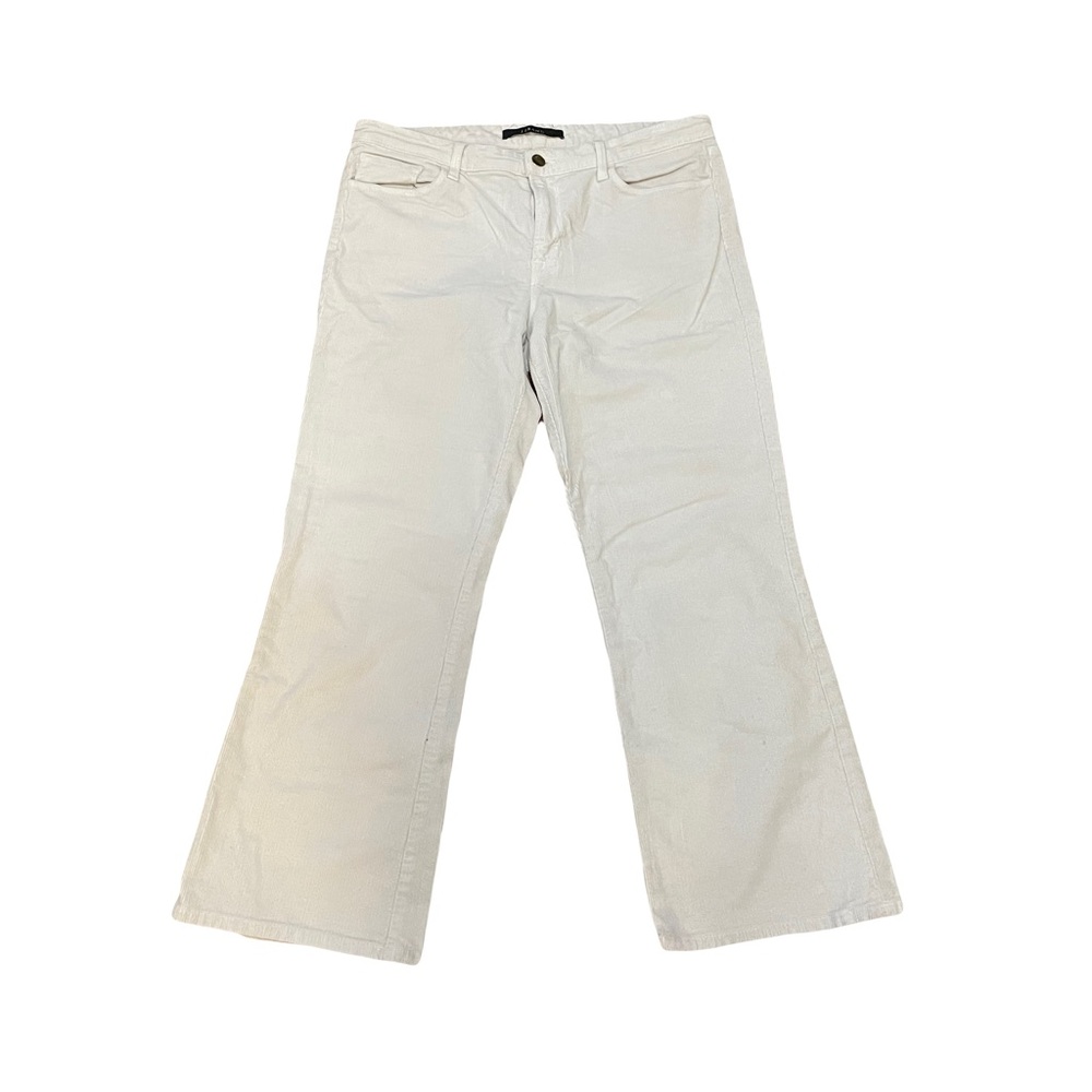 J Brand • Selena Bootcut White Corduroy Pants • waist 16” x length 34” stretchy